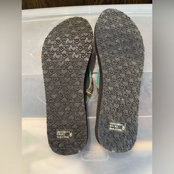 Cobian Women's Black Sandals with Multicolor Straps - Picture 2 of 3